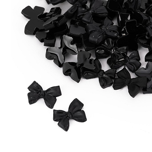 Панделки за нокти черни 3D Molly Nails 3D Bow Nail Decorations 100бр