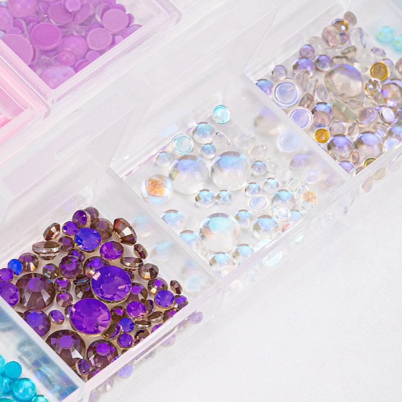 Камъни за нокти микс цветове Molly Nails 1000бр