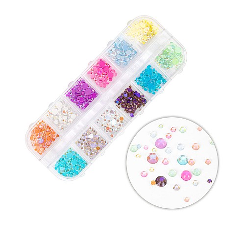 Камъни за нокти микс цветове Molly Nails 1000бр