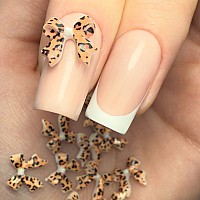 Кутия с 3D декорации с панделки Molly Nails леопардов принт 45бр