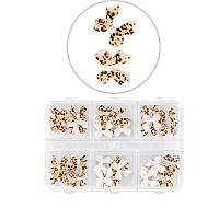 Кутия с 3D декорации с панделки Molly Nails леопардов принт 45бр