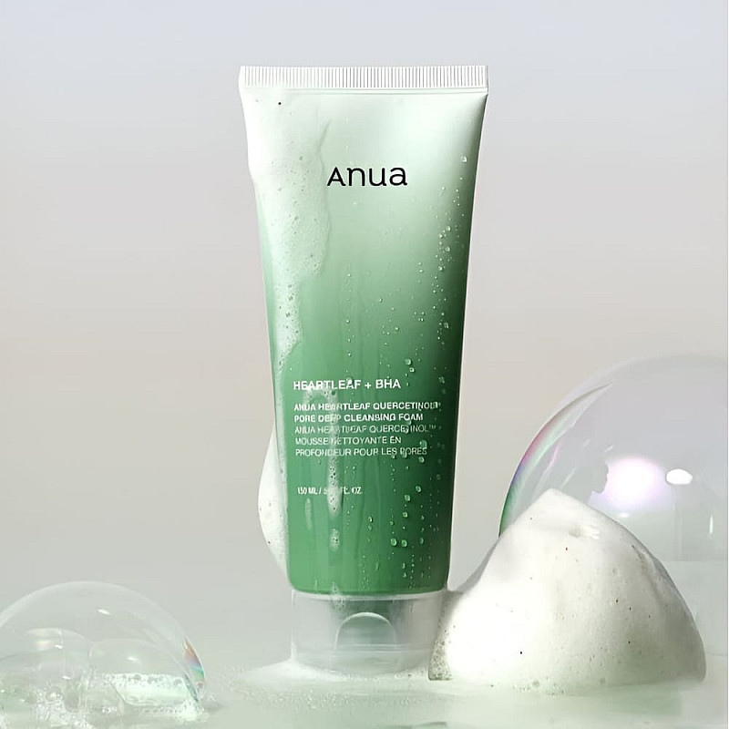 Почистваща пяна за свиване на порите Anua Heartleaf Quercetinol Pore Deep Cleansing Foam 150ml