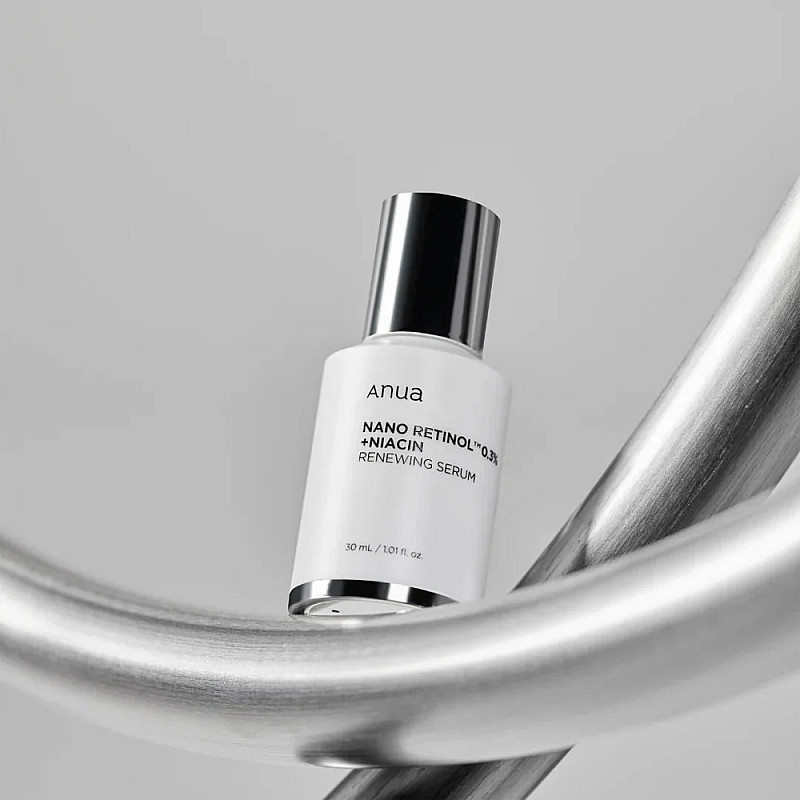 Обновяващ нощен серум за лице с ниацин и ретинол Anua Nano Retinol 0.3% + Niacin Renewing Serum 30ml