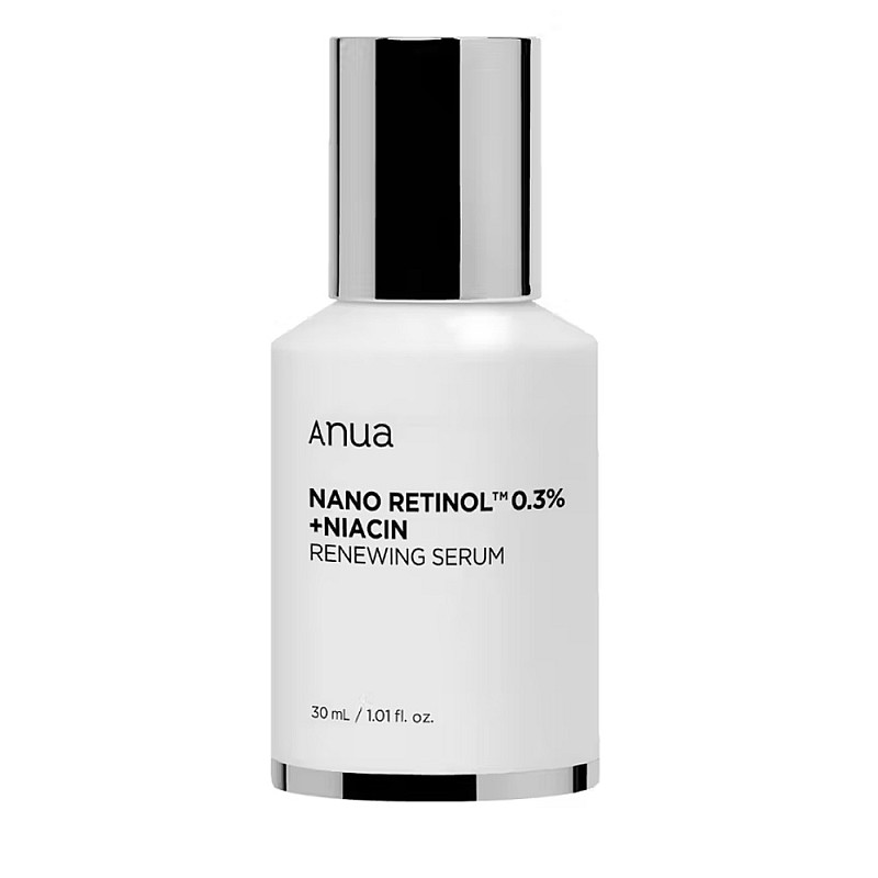 Обновяващ нощен серум за лице с ниацин и ретинол Anua Nano Retinol 0.3% + Niacin Renewing Serum 30ml