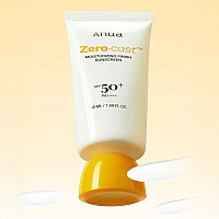 Слънцезащитен крем без бял филм за хидратирана и сияйна кожа ANUA Zero Cast SPF50+ Sunscreen 50ml