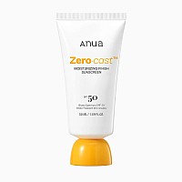 Слънцезащитен крем без бял филм за хидратирана и сияйна кожа ANUA Zero Cast SPF50+ Sunscreen 50ml