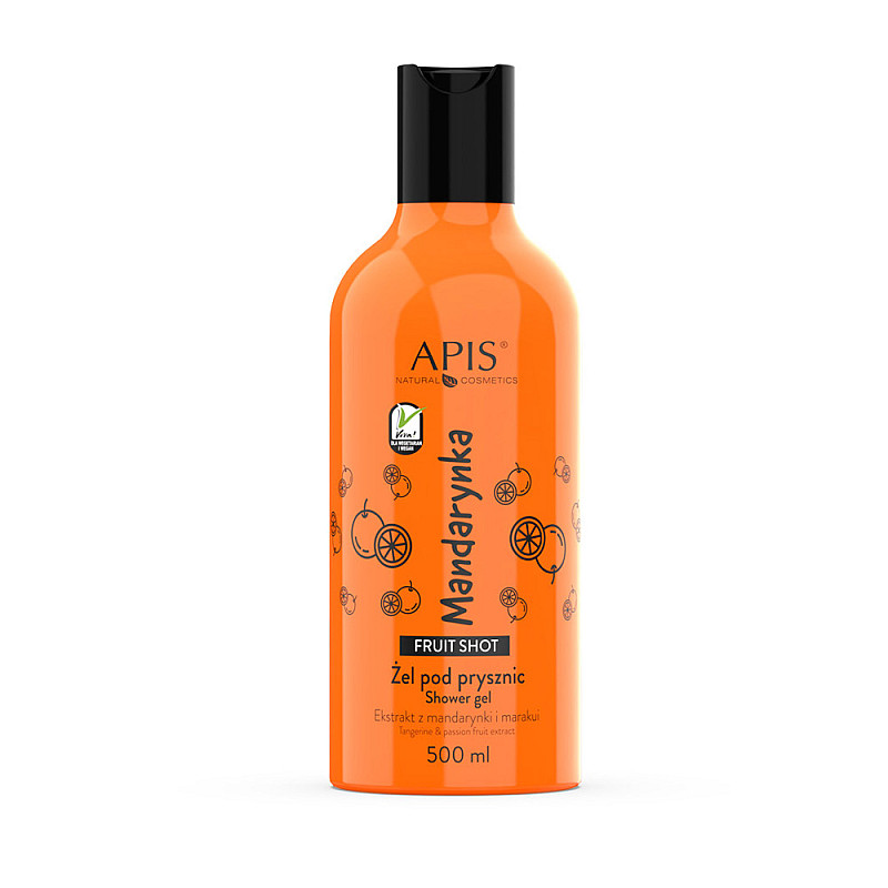 Душ гел мандарина Apis Fruit Shot Tangerine Shower Gel 500ml