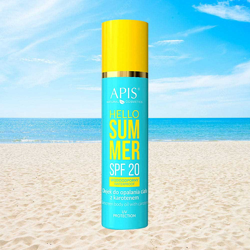 Слънцезащитно масло за тяло с каротен SPF20 Apis Hello Summer Sunscreen Body oil 150ml