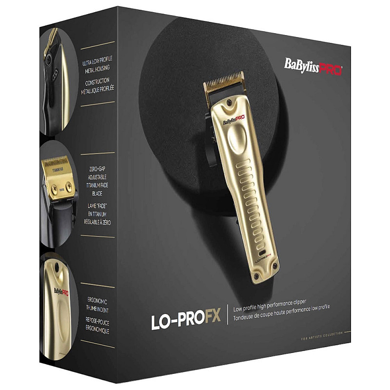 Машинка за подстригване ниско профилна BaByliss Pro 4Artists Lo-Pro Clipper Gold