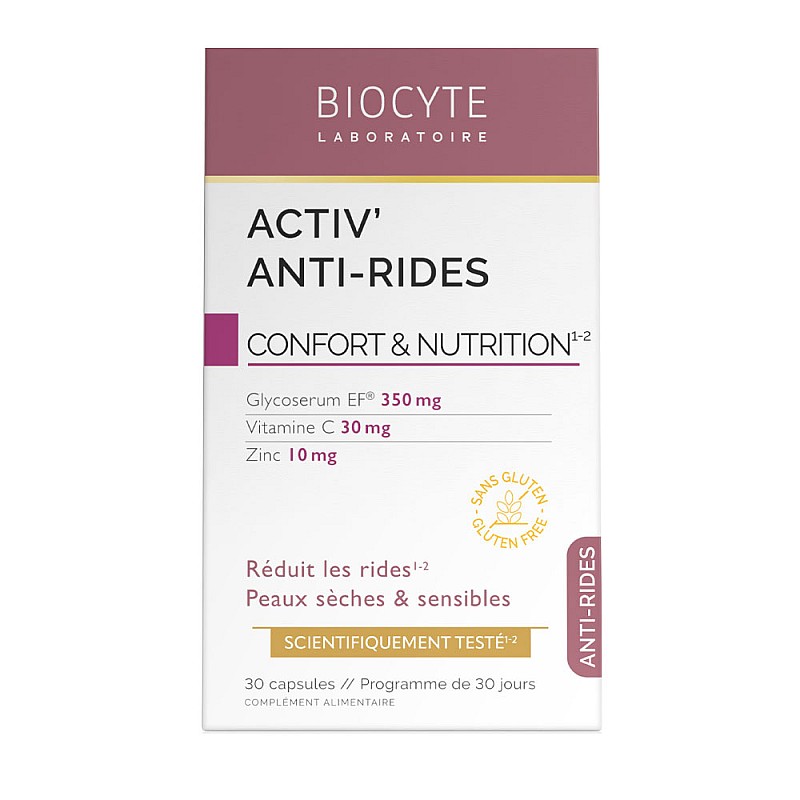 Хранителна добавка против видимите признаци на стареене BIOCYTE Activ Anti-Wrinkle 30бр