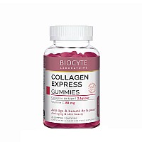 Колагенови желирани бонбони без захар за стегната и гладка кожа BIOCYTE Collagen Express Gummies 45бр