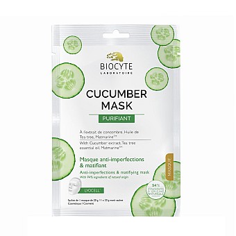 Матираща маска за лице с краставица и Matmarine™ BIOCYTE Cucumber Mask 20g