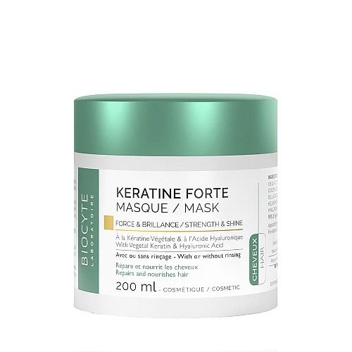Интензивно възстановяваща маска с кератин BIOCYTE Keratin Forte Mask Strength & Shine 200ml