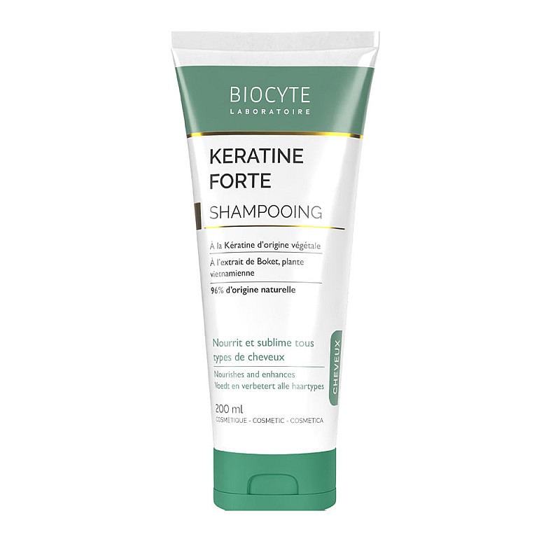 Шампоан с кератин и хиалуронова киселина за силна и здрава коса BIOCYTE Keratin Forte Shampoo 200ml