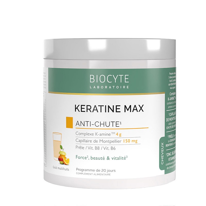 Хранителна добавка против косопад за здрава и силна коса с K-AMINE™ и колаген BIOCYTE Keratin Max 240g