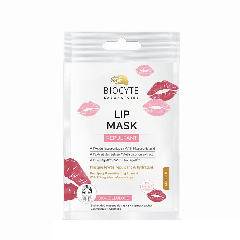 Биоцелулозна маска за устни с хиалуронова киселина BIOCYTE Lip Mask 4g