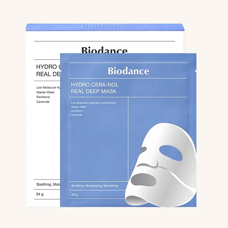 Шийт маска за лице със серамиди и пантенол Biodance Hydro Cera-nol Real Deep Mask 1pcs