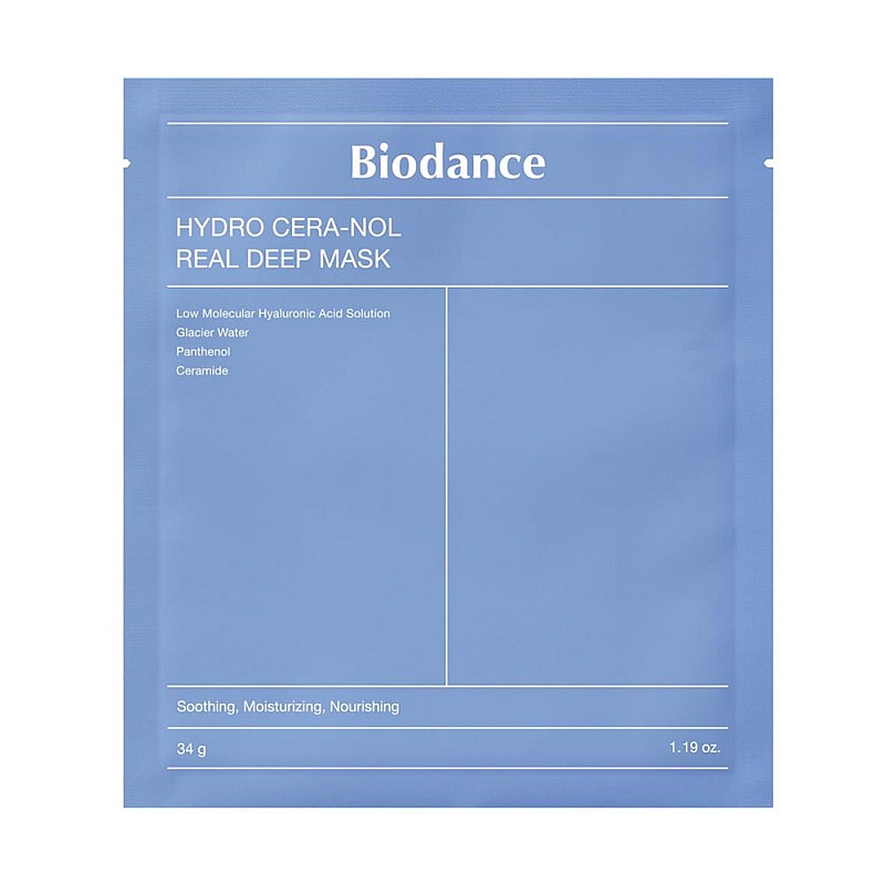 Шийт маска за лице със серамиди и пантенол Biodance Hydro Cera-nol Real Deep Mask 1pcs