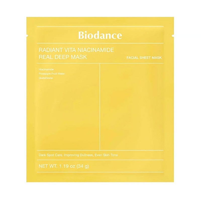 Озаряваща маска с ниацинамид Biodance Radiant Vita Niacinamide Real Deep Mask 1pcs