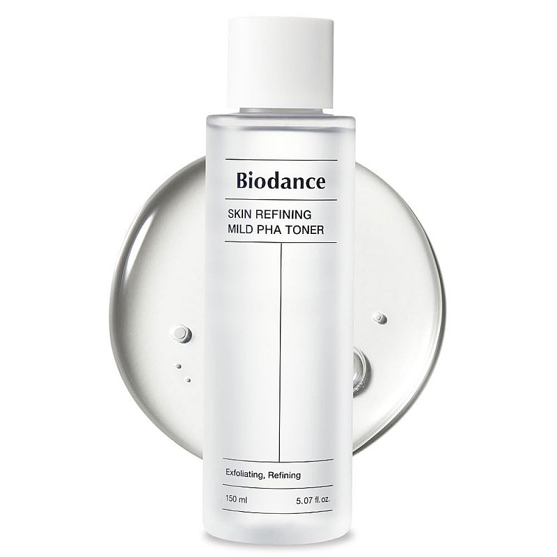 Ексфолиращ нежен тонер с пробиотици Biodance Skin Refining Mild PHA Toner 150ml