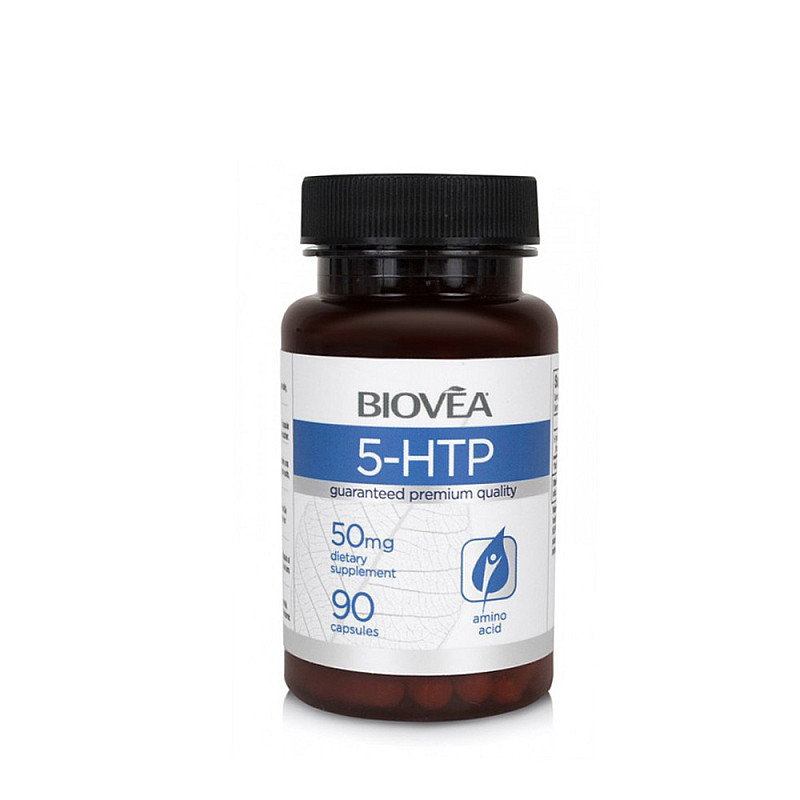 Подобрява настроението, съня и либидото Biovea 5-HTP 50mg