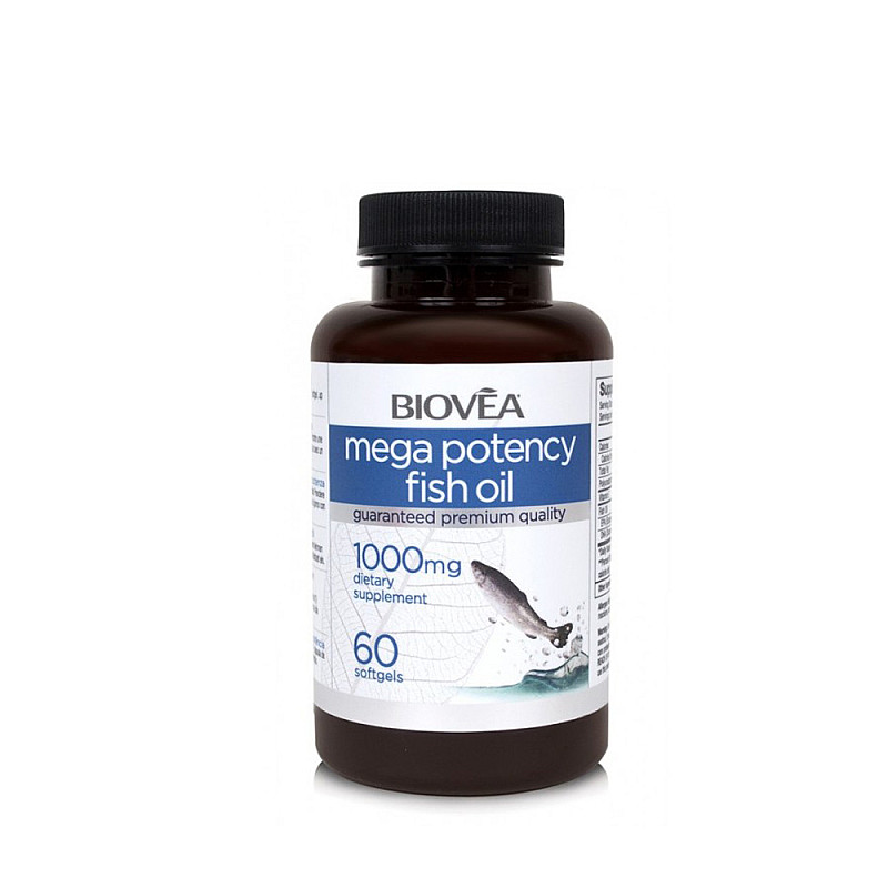 Рибено масло Омега3 Biovea Mega Potency Fish Oil 1000mg