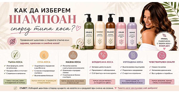 Как да изберем шампоан според типа коса? Как да изберем шампоан според типа коса?