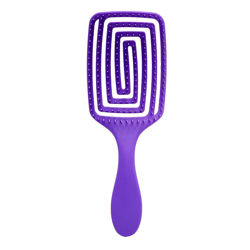 Четка за коса ергономична O-327 лилаво Flexible Brush Purple