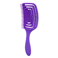 Четка за коса ергономична O-327 лилаво Flexible Brush Purple