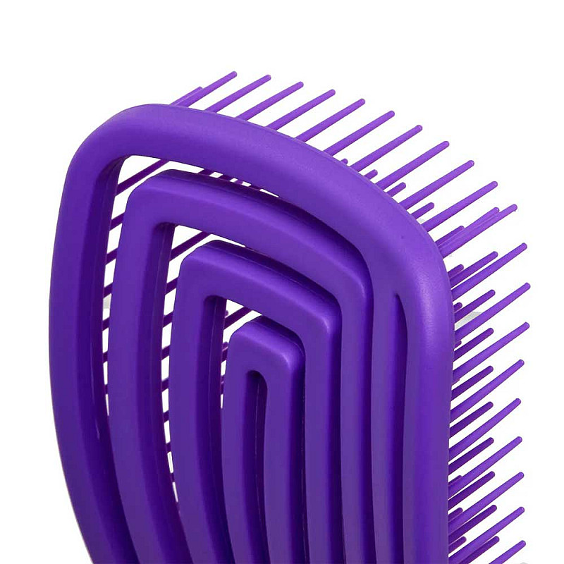 Четка за коса ергономична O-327 лилаво Flexible Brush Purple