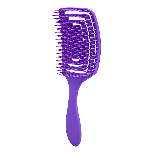 Четка за коса ергономична O-327 лилаво Flexible Brush Purple