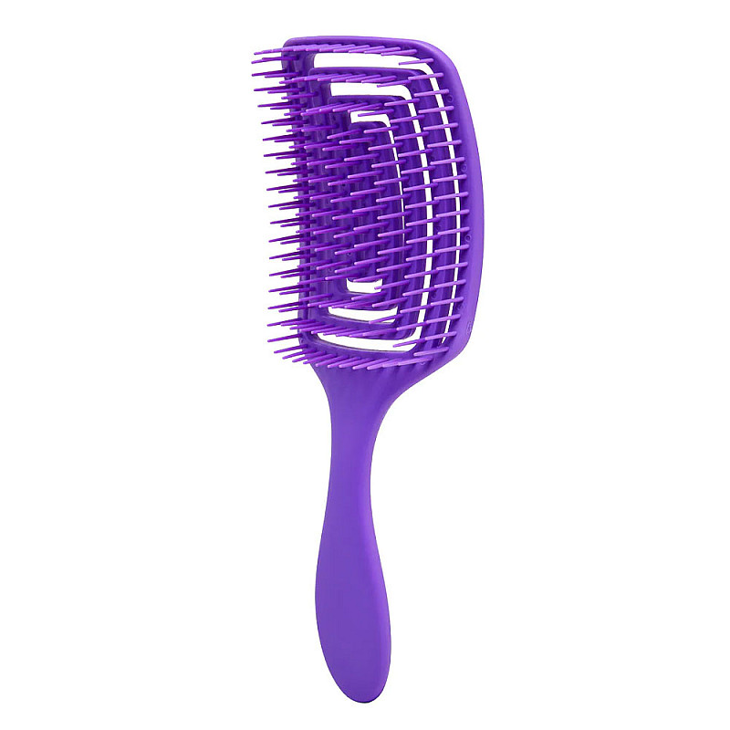 Четка за коса ергономична O-327 лилаво Flexible Brush Purple