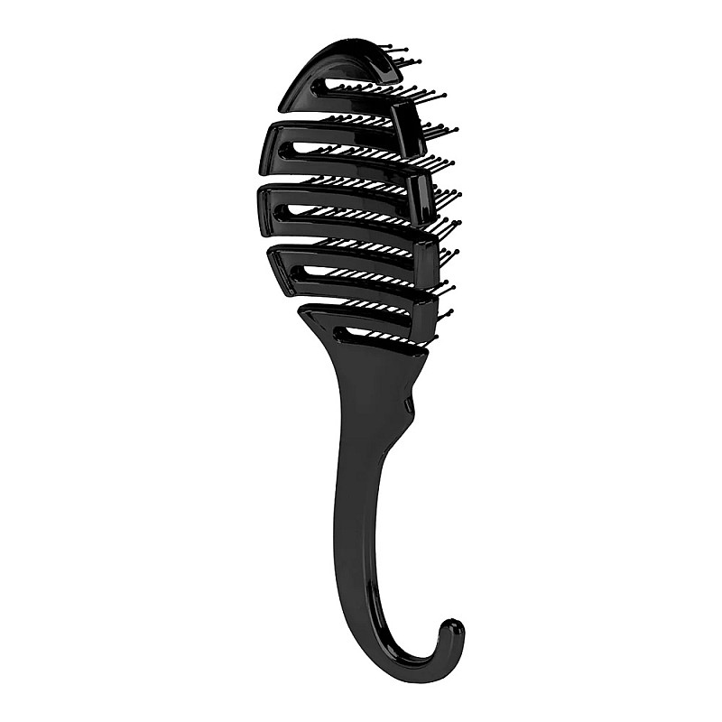 Четка за коса супер гъвкава Черна P-1032 Brush Black