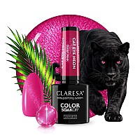 Гел лак котешко око неон тъмно розово CLARESA Cat Eye Neon Dark Pink 5g