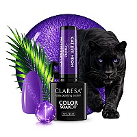 Гел лак котешко око син неон CLARESA Cat Eye Neon Purple 5g