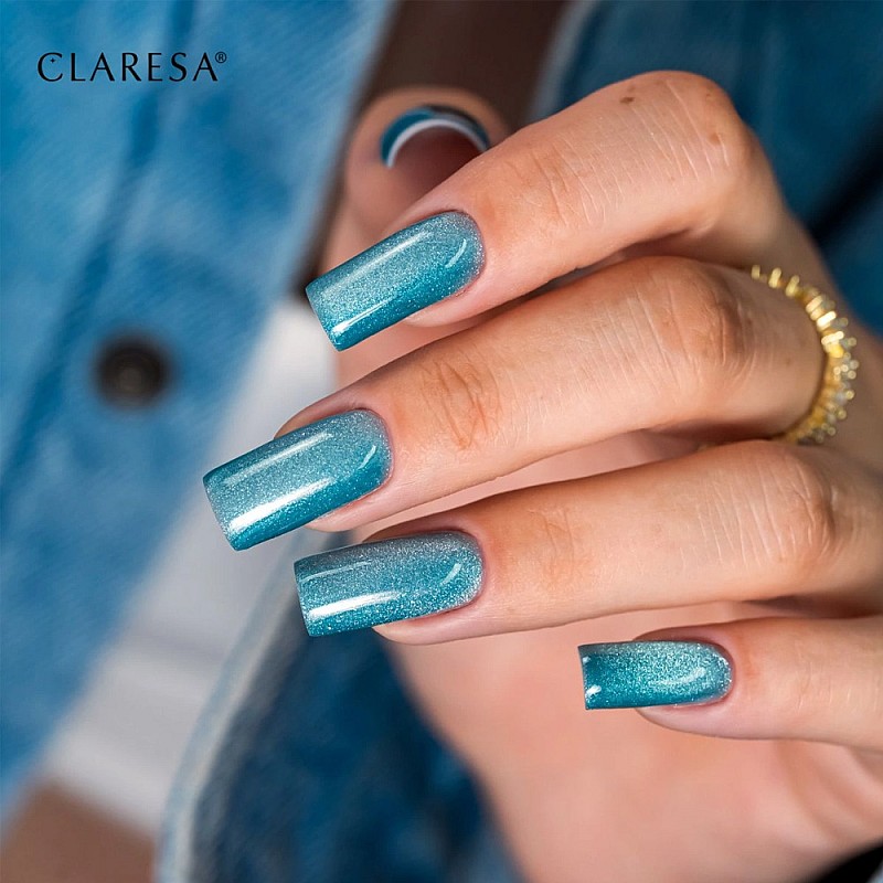 Гел лак котешко око неон тюркоаз CLARESA Cat Eye Neon Turquoise 5g