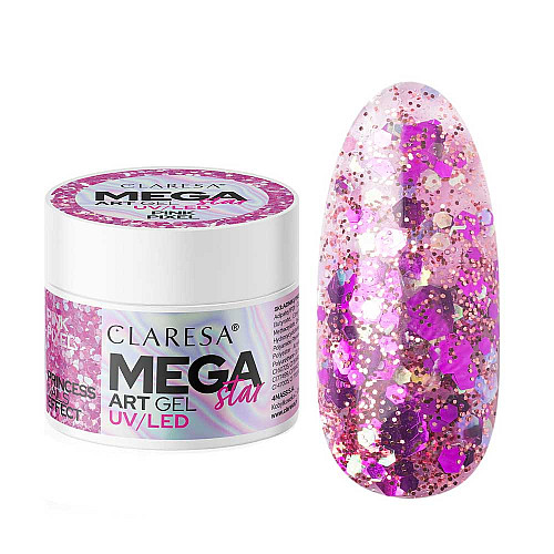 Гел за декорации Claresa Megastar Pink Pixel 10g