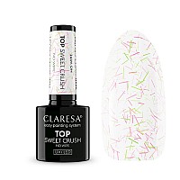 Топ лак с частици без лепкав слой CLARESA Top Sweet Crush No Wipe 5g
