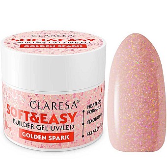Изграждащ гел Claresa Soft and Easy Golden Spark 45g