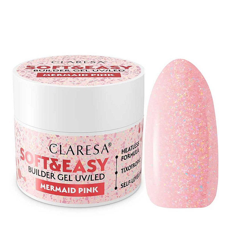 Изграждащ гел Claresa Soft and Easy Mermaid Pink 12g