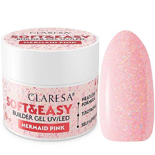 Изграждащ гел Claresa Soft and Easy Mermaid Pink 45g