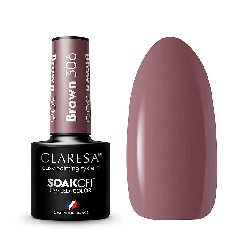 Гел лак CLARESA 306 Brown 5g