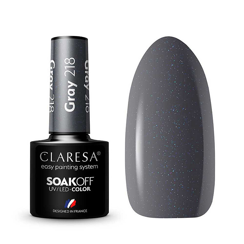 Гел лак CLARESA 218 Gray 5g