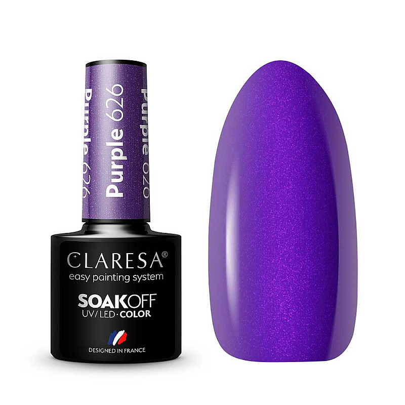 Гел лак CLARESA 626 Purple 5g