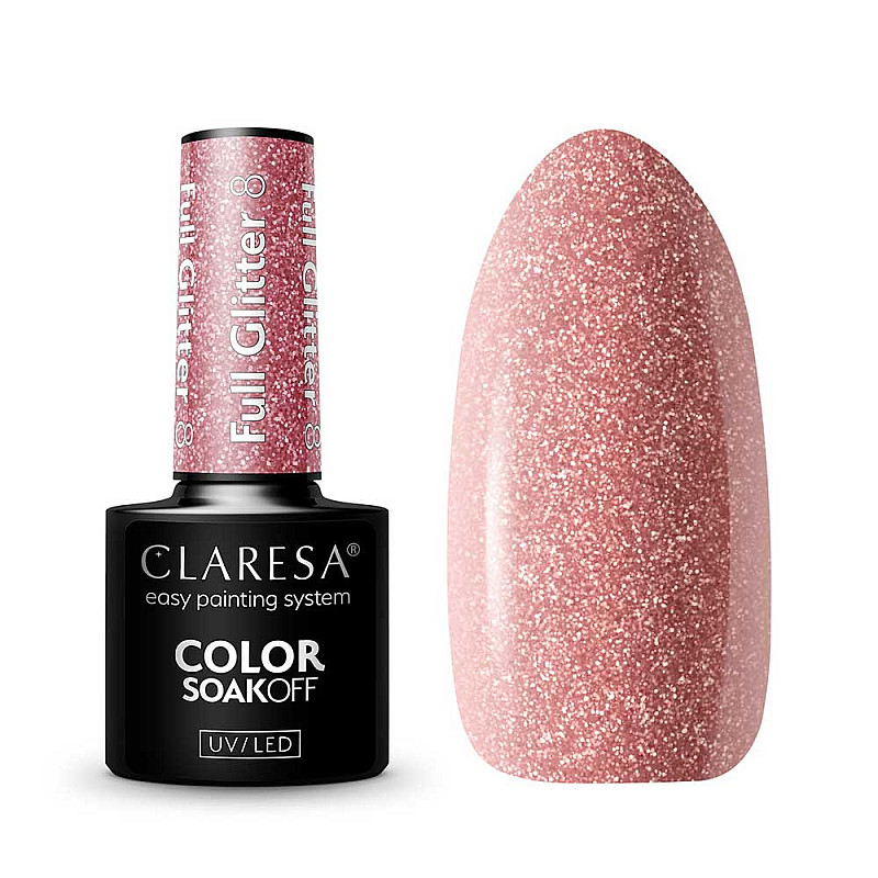 Гел лак CLARESA 8 Full Glitter 5g