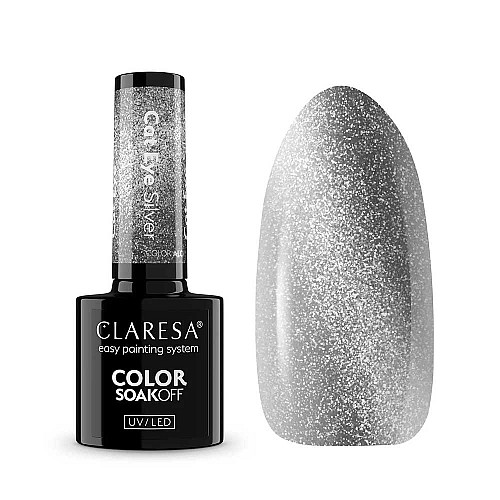 Гел лак котешко око сребърен CLARESA Alchemy Cat Eye Silver 5g