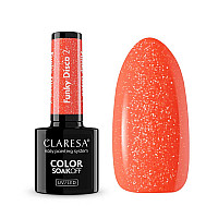 Гел лак неон оранжево Claresa 2 Funky Disco Orange Pop 5g   