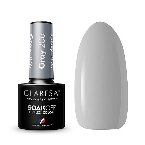 Гел лак CLARESA 206 Gray 5g