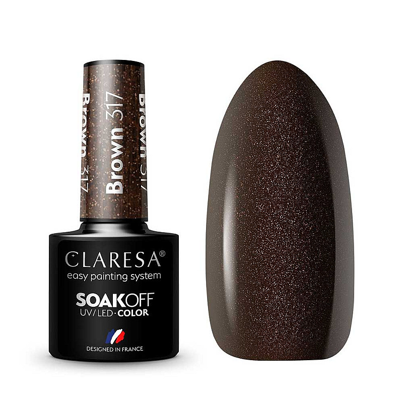 Гел лак CLARESA 317 Brown 5g