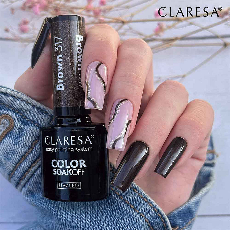 Гел лак CLARESA 317 Brown 5g